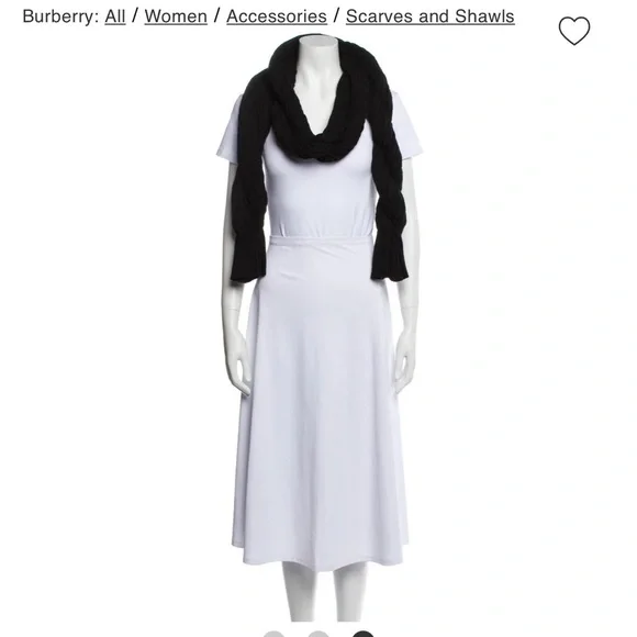 Burberry brown braided scarf 100% wool - Picture 4 of 6